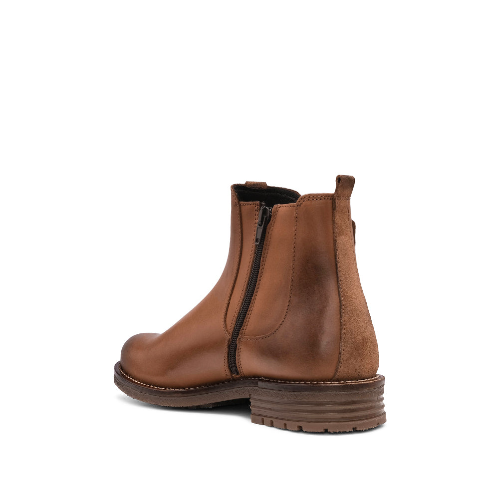 Botim Casual Homem Pele Cognac
