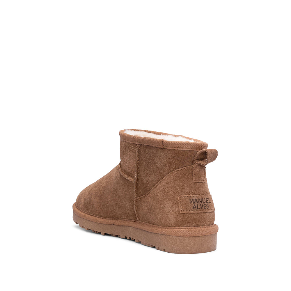 Bota Casual Homem Camurça Camel