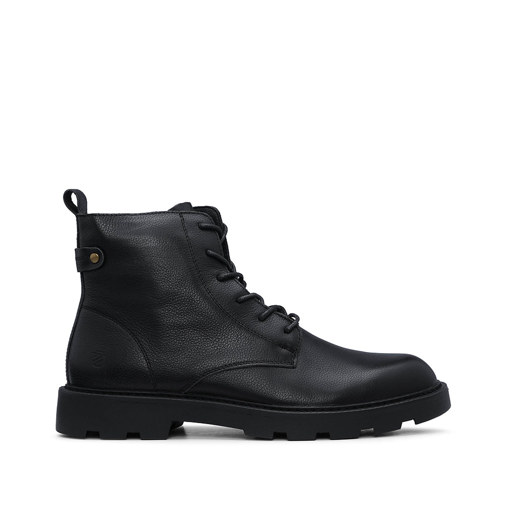 Bota Casual Homem Pele Preto