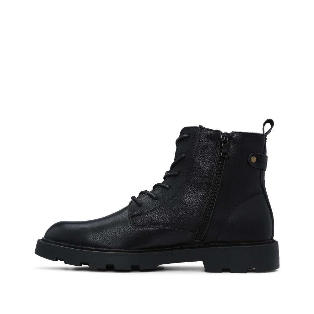 Bota Casual Homem Pele Preto