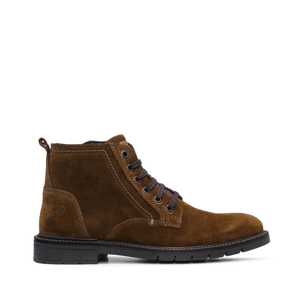 Bota Casual Homem Camurça Camel