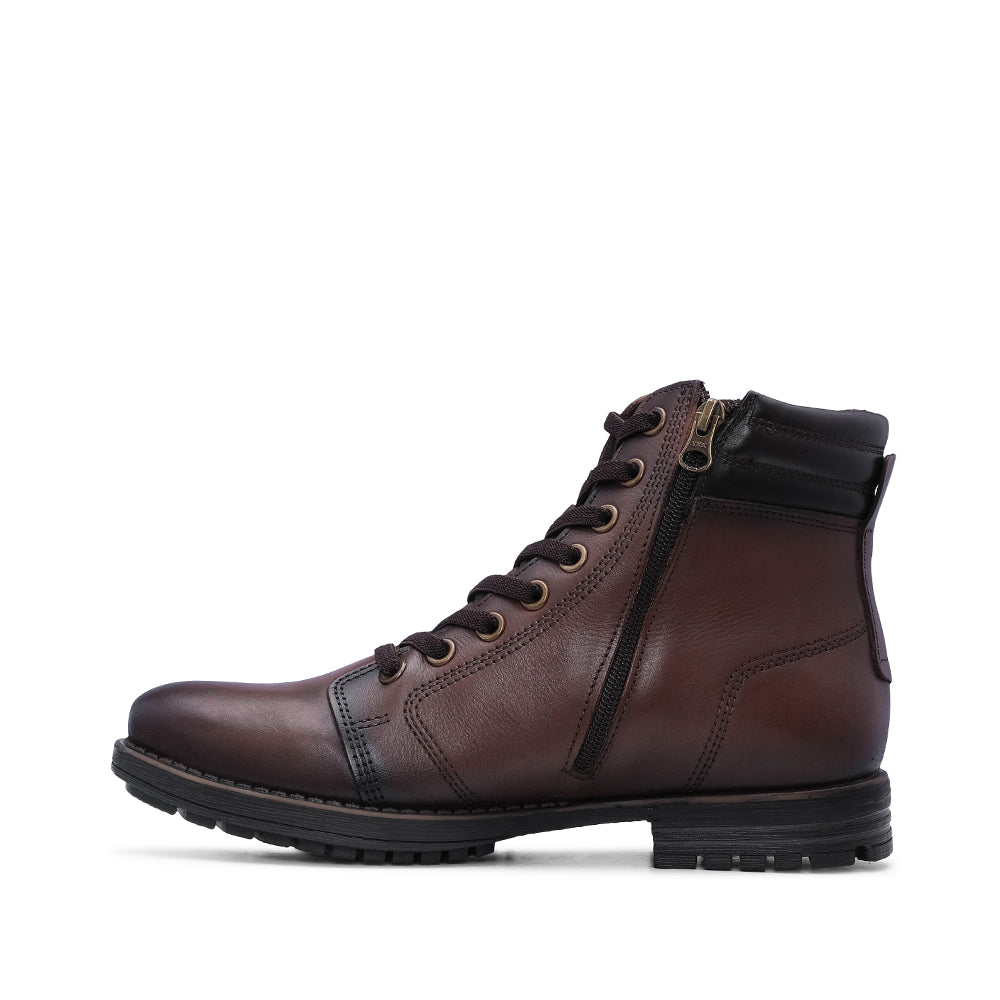 Bota Casual Homem Pele Castanho