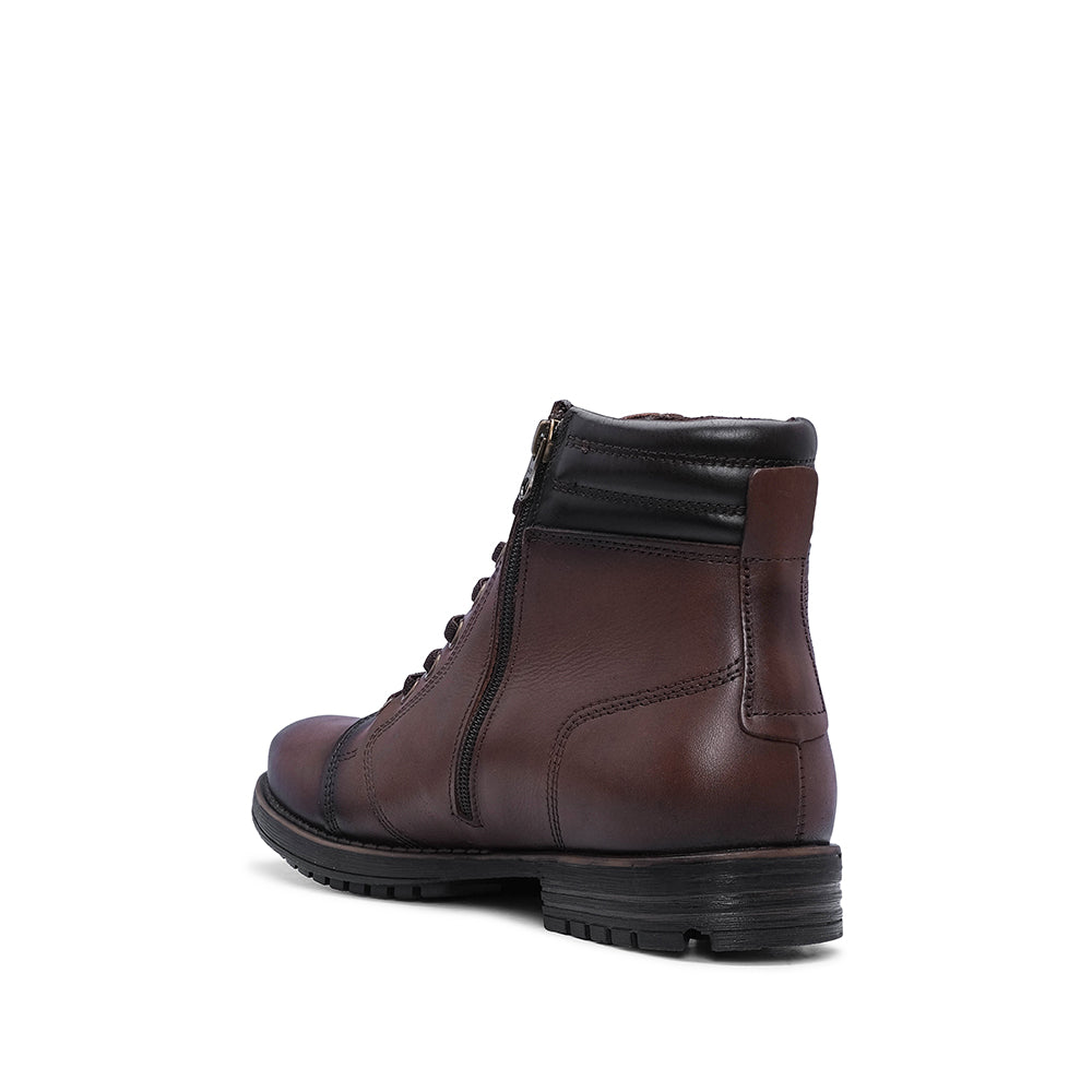 Bota Casual Homem Pele Castanho