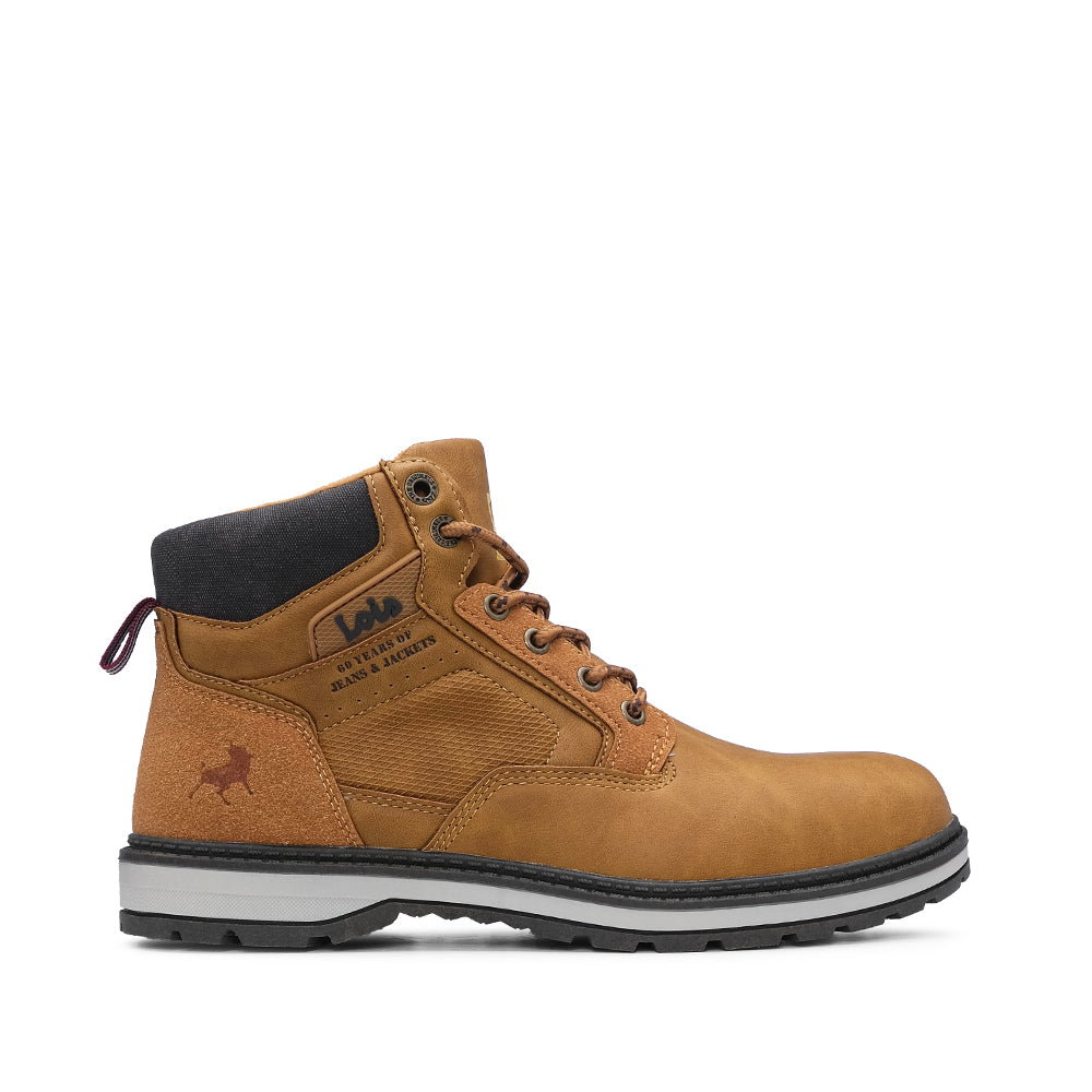 Bota Casual Homem Nobuck Camel