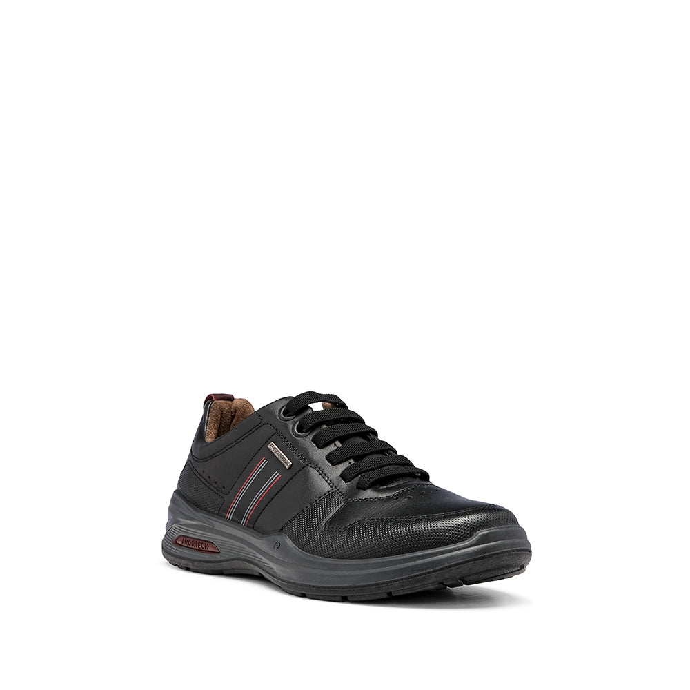 Sapatilha Casual Homem Pele Preto