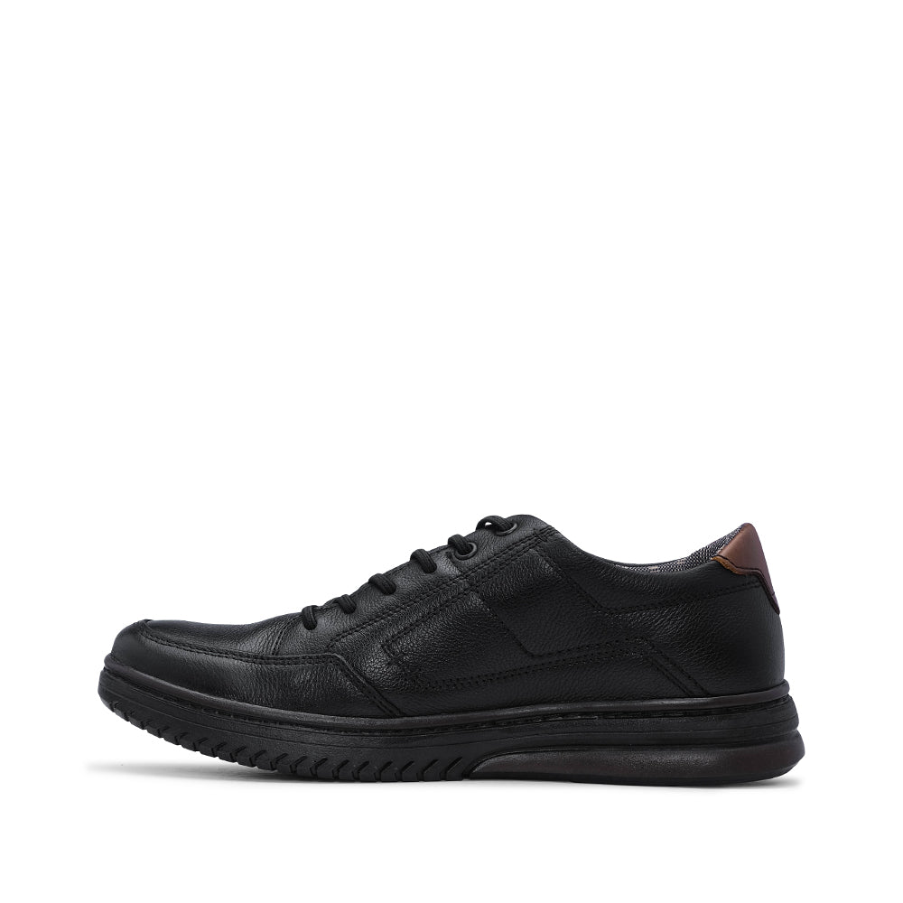 Sapatilha Casual Homem Pele Preto