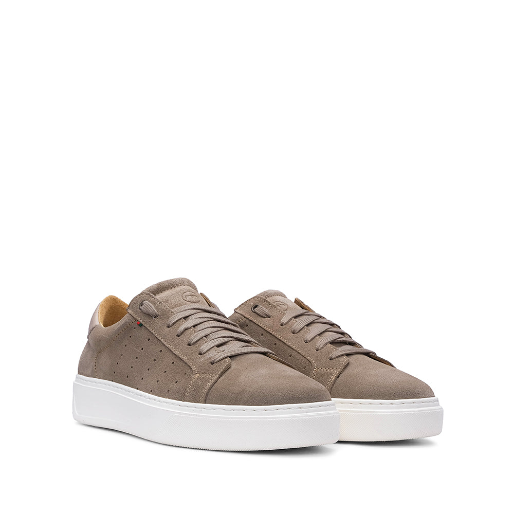 Sapatilha Casual Homem Camurça Taupe