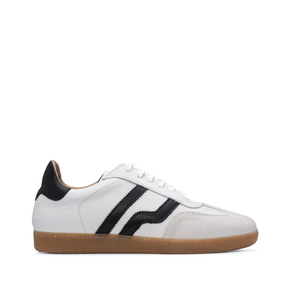 Sapatilha Casual Homem Pele Branco E Preto