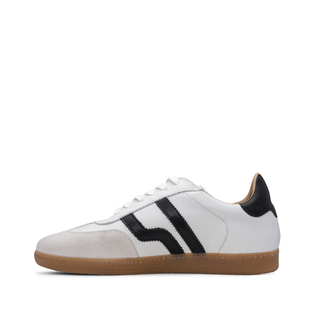 Sapatilha Casual Homem Pele Branco E Preto