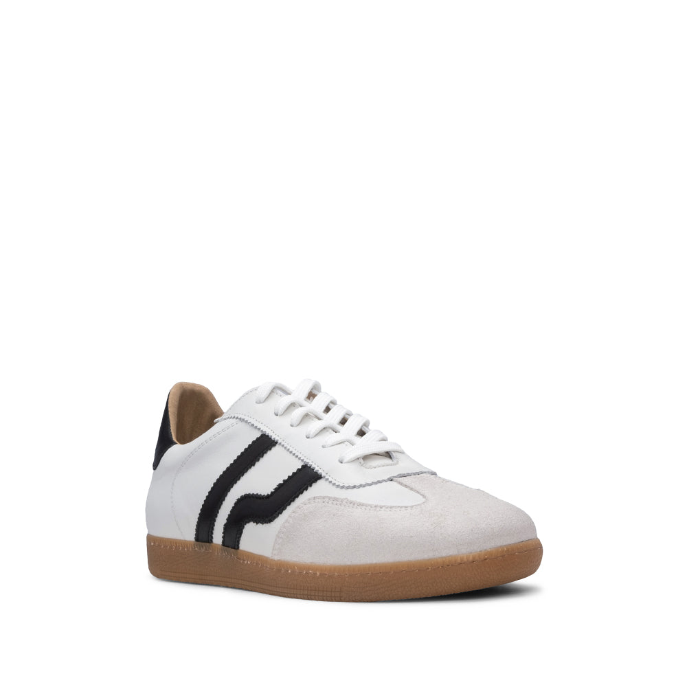Sapatilha Casual Homem Pele Branco E Preto