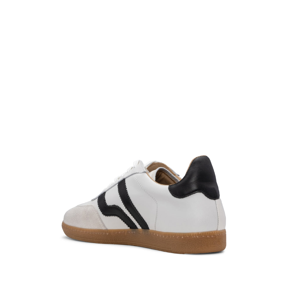 Sapatilha Casual Homem Pele Branco E Preto