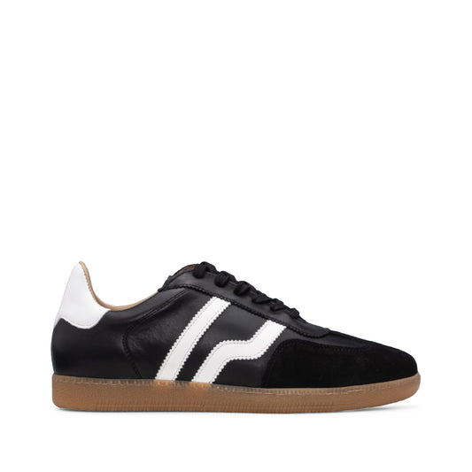 Sapatilha Casual Homem Pele Preto E Branco