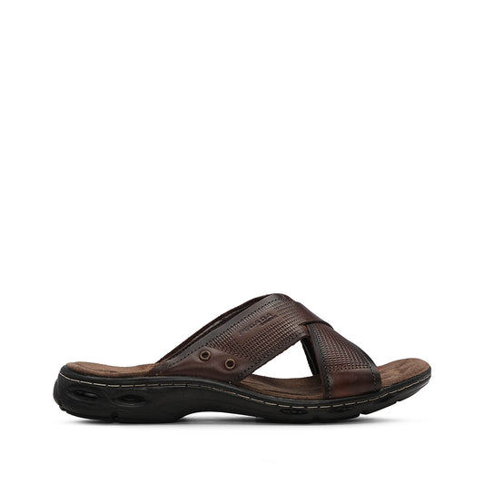 Chinelo Conforto Homem Pele Castanho