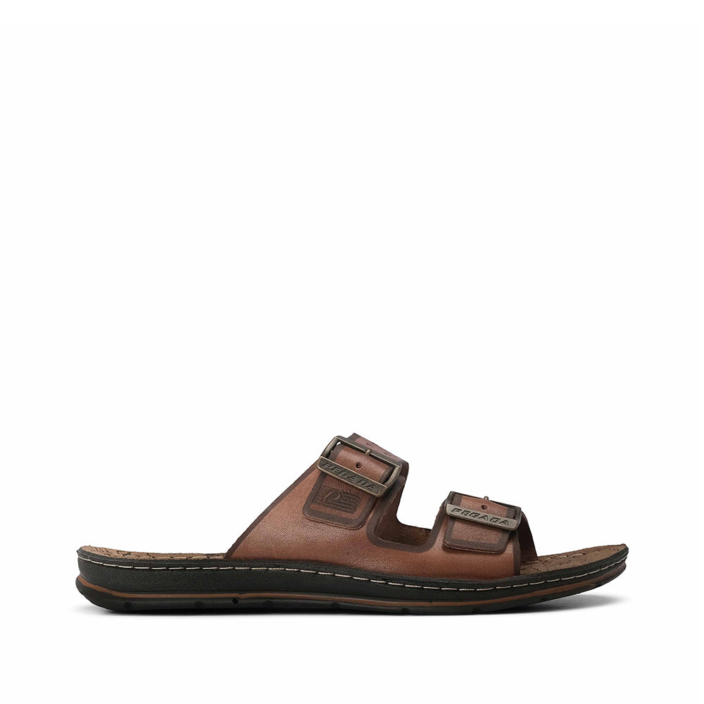 Chinelo Conforto Homem Pele Castanho