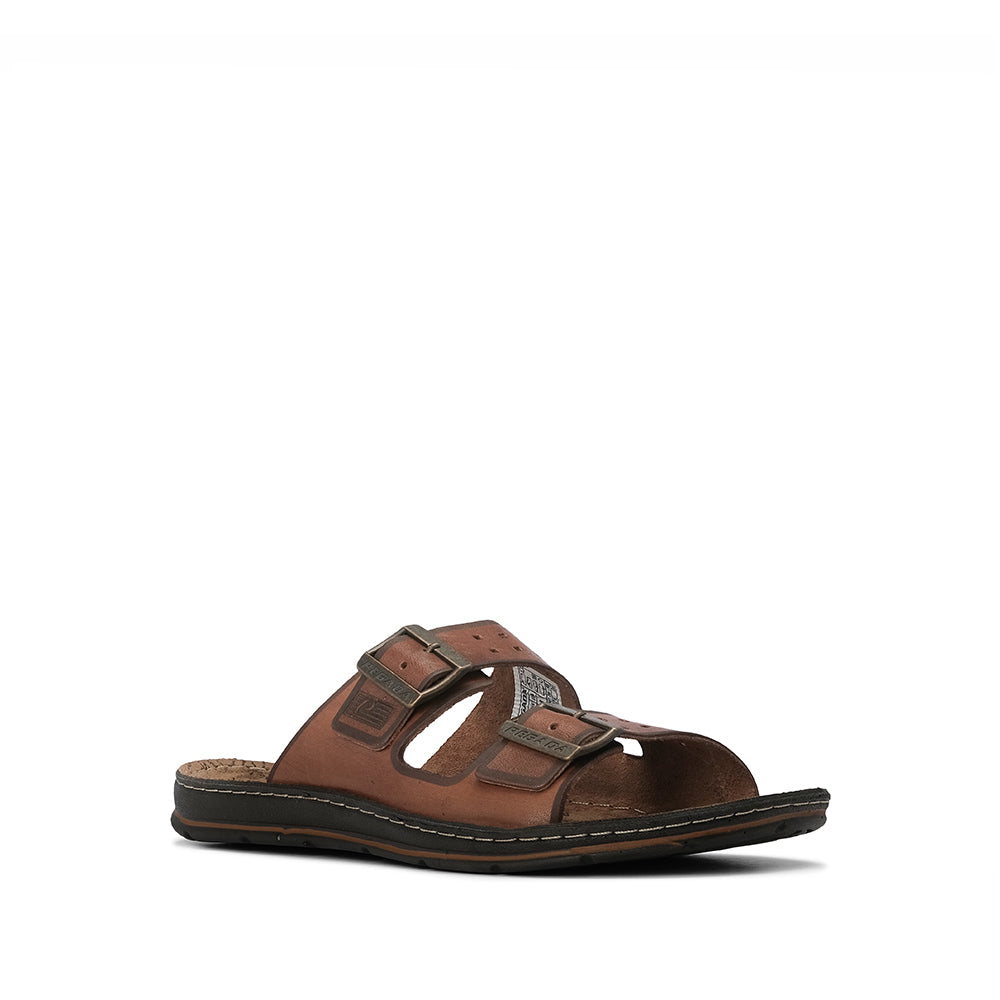 Chinelo Conforto Homem Pele Castanho