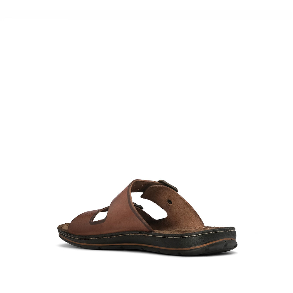 Chinelo Conforto Homem Pele Castanho