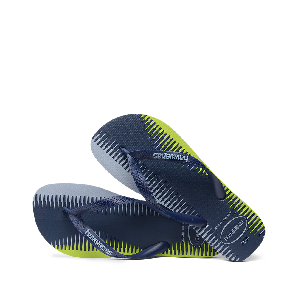 Chinelo Salto Raso Homem Pele Sintética Azul Marinho