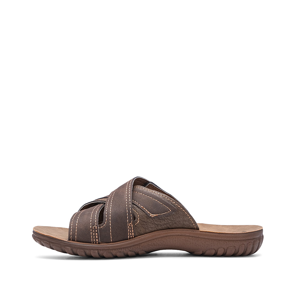Chinelo Conforto Homem Pele Castanho
