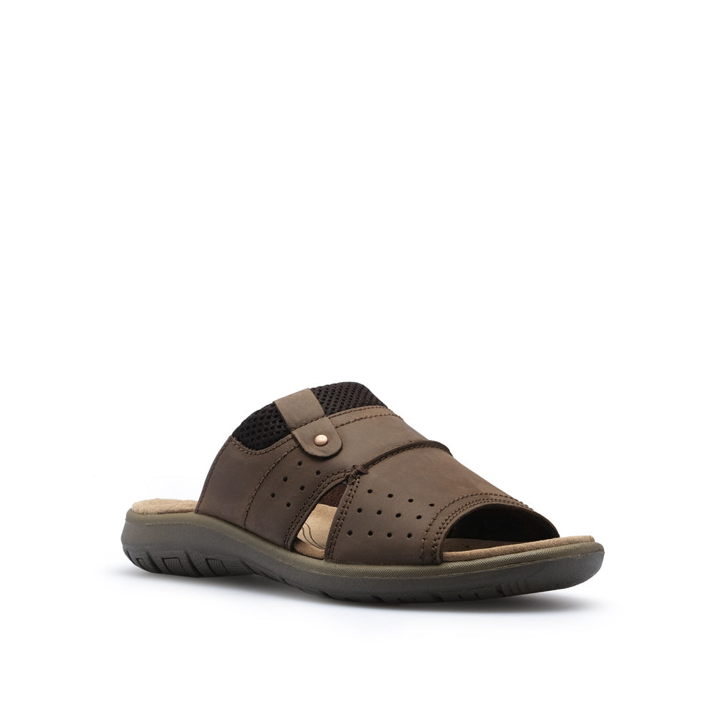 Chinelo Conforto Homem Pele Sintética Castanho