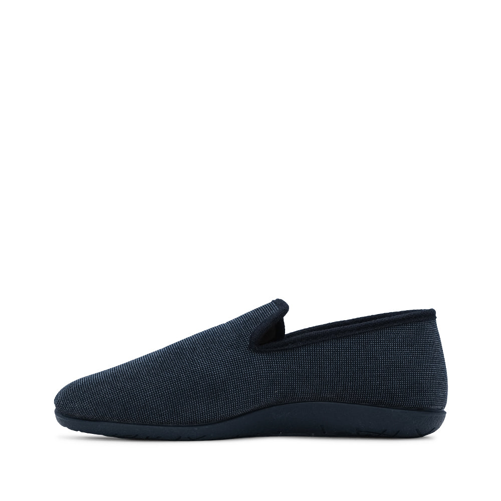 Pantufa Salto Raso Homem Pele Sintética Azul Marinho