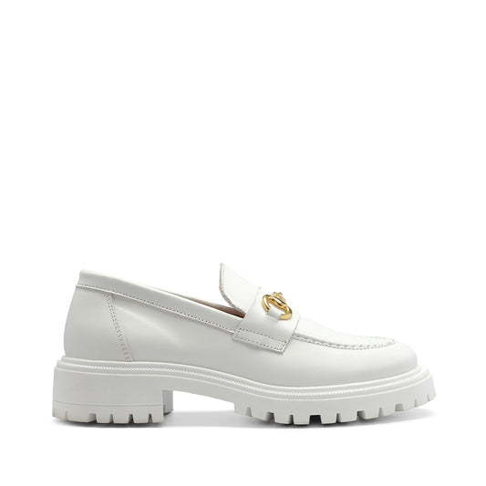 Sapato Mocassim Mulher Pele Branco