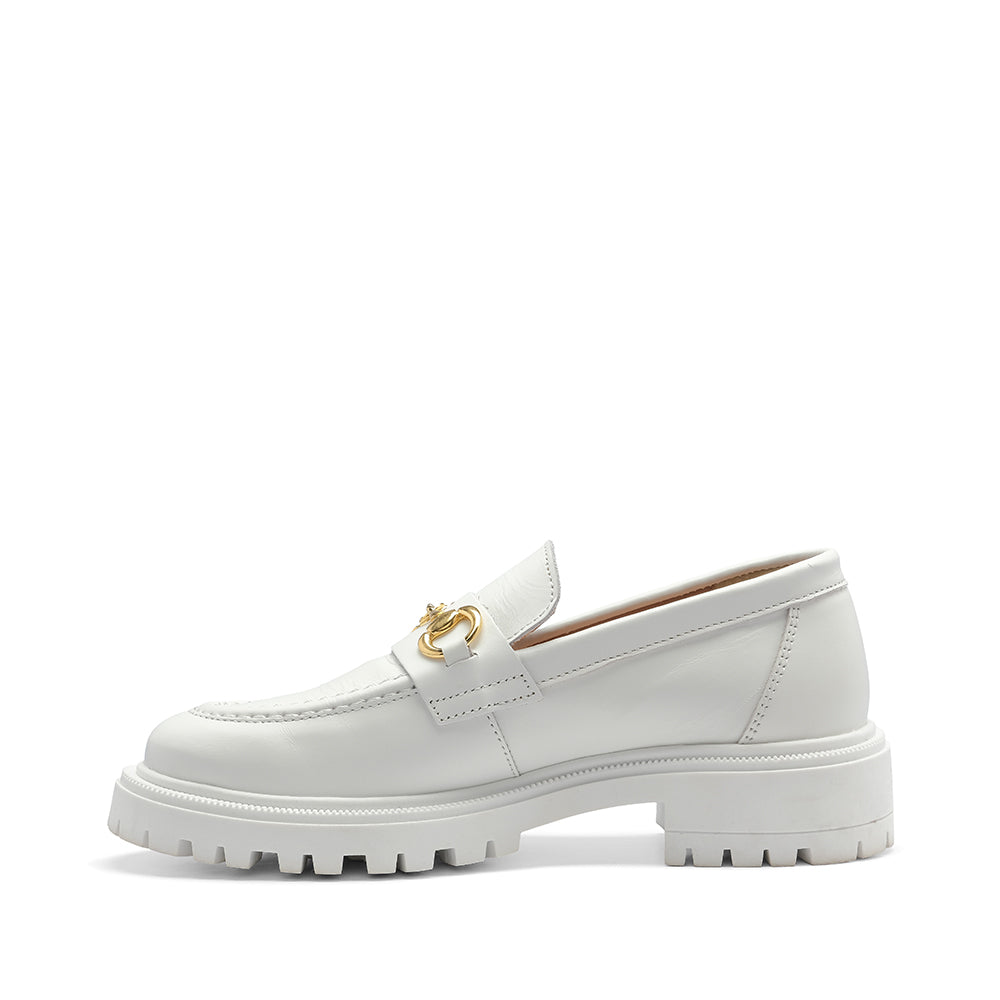 Sapato Mocassim Mulher Pele Branco
