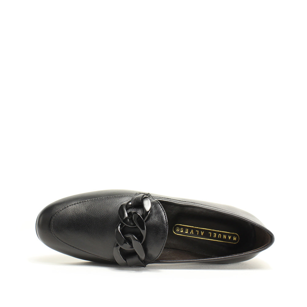 Sapato Mocassim Mulher Pele Preto