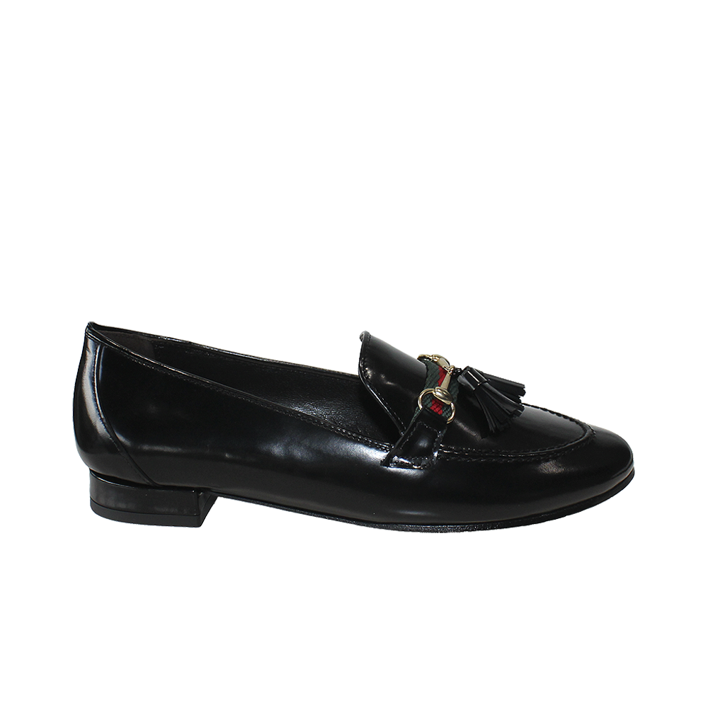Sapato Salto Raso Mulher Verniz Preto