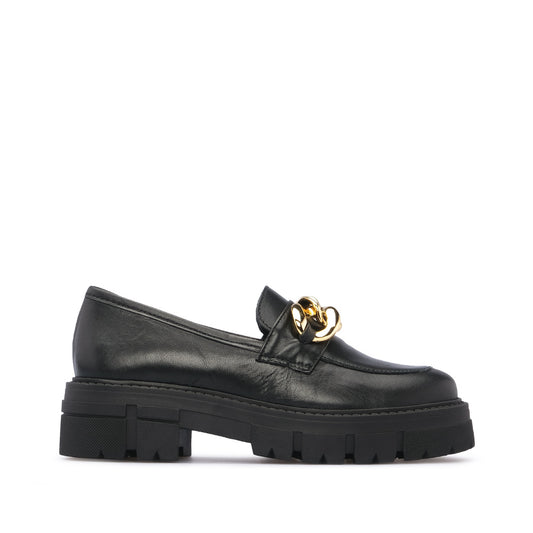 Sapato Mocassim Mulher Pele Preto