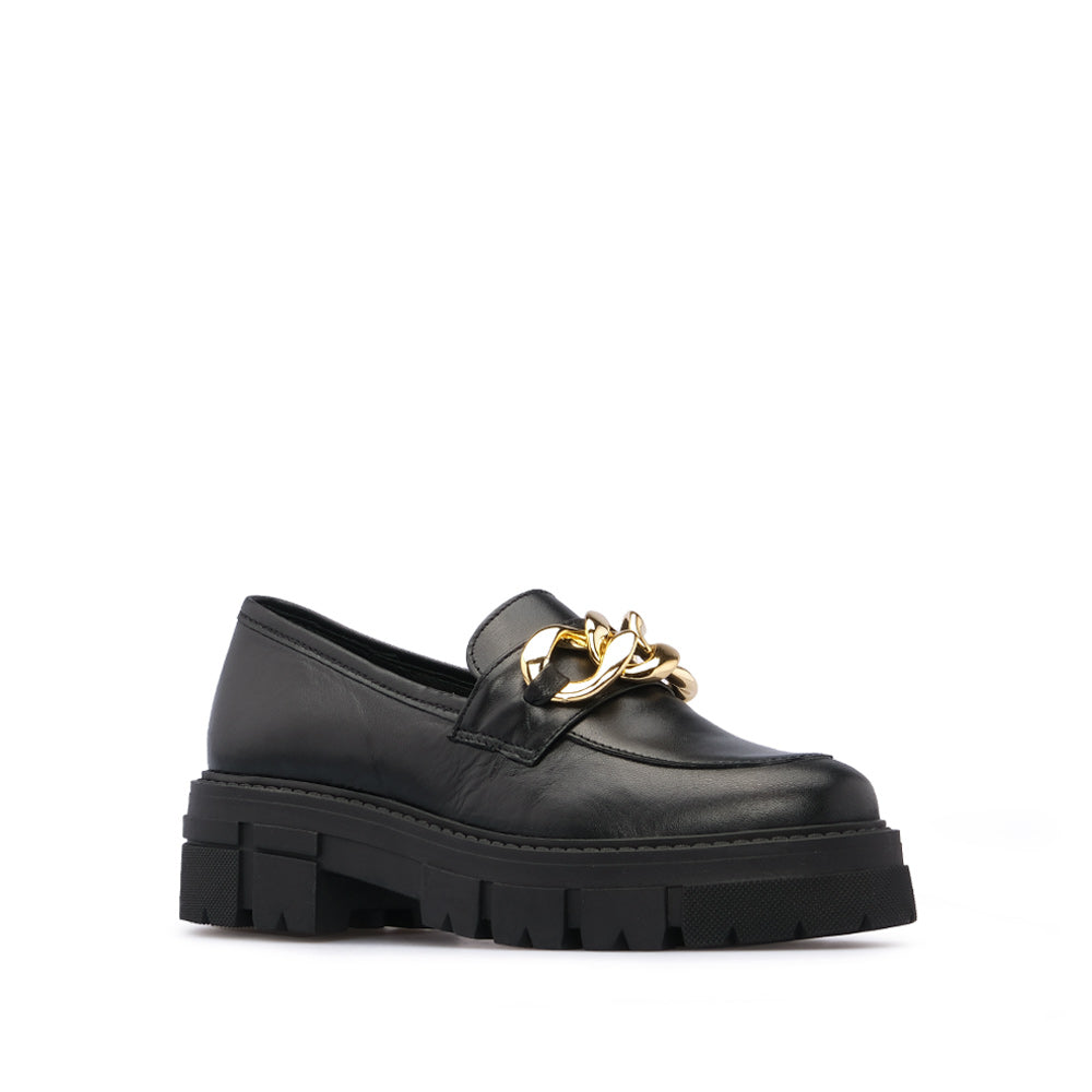 Sapato Mocassim Mulher Pele Preto