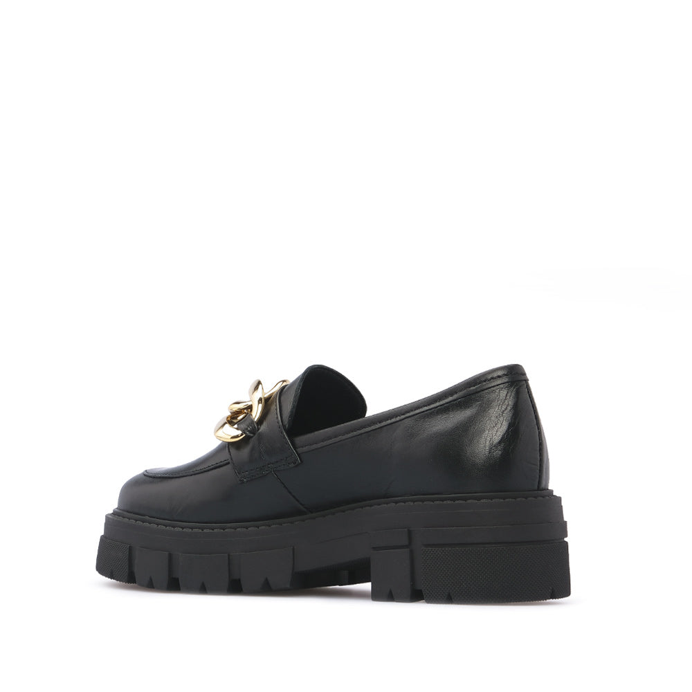 Sapato Mocassim Mulher Pele Preto