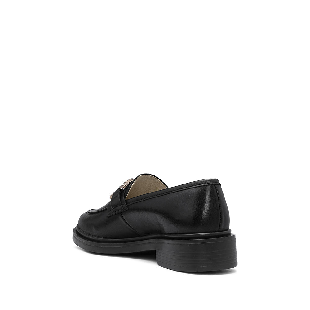 Sapato Salto Raso Mulher Pele Preto