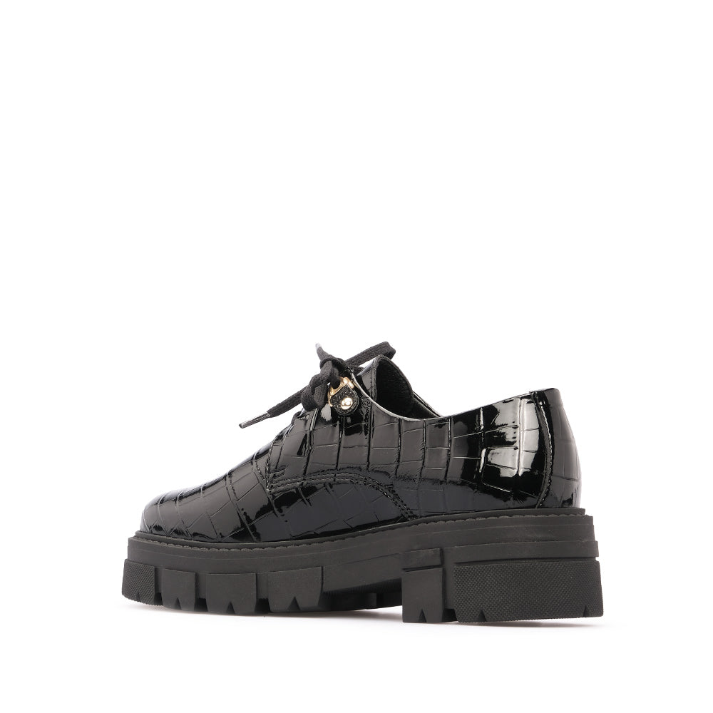 Sapato Mocassim Mulher Animal Print Preto