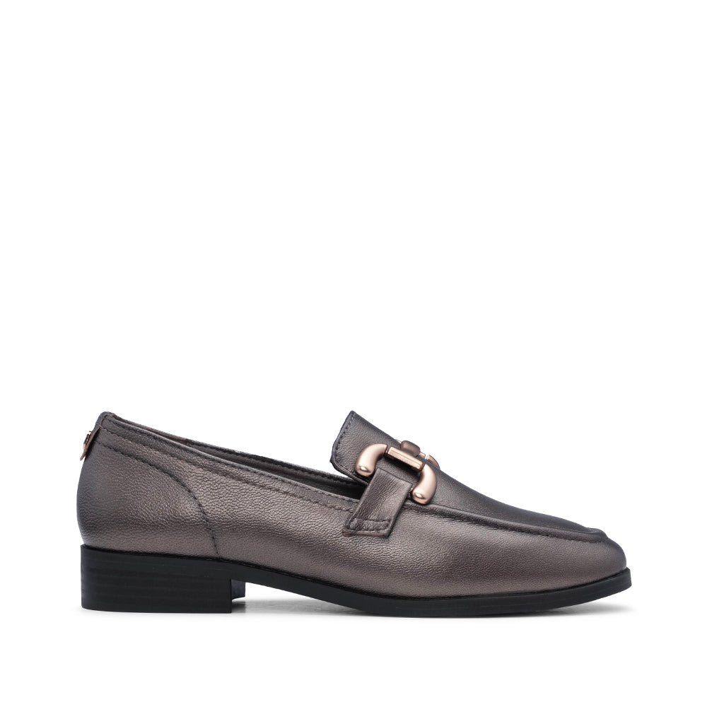 Sapato Mocassim Mulher Pele Plomo