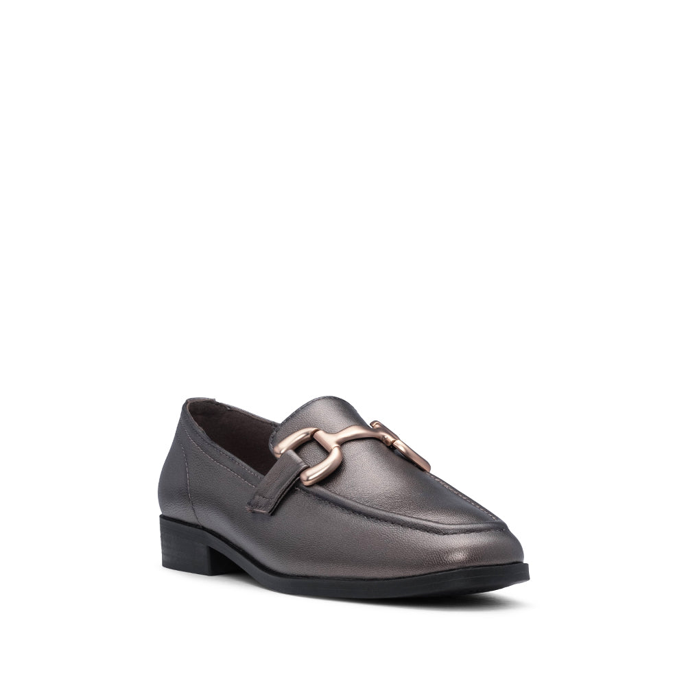 Sapato Mocassim Mulher Pele Plomo