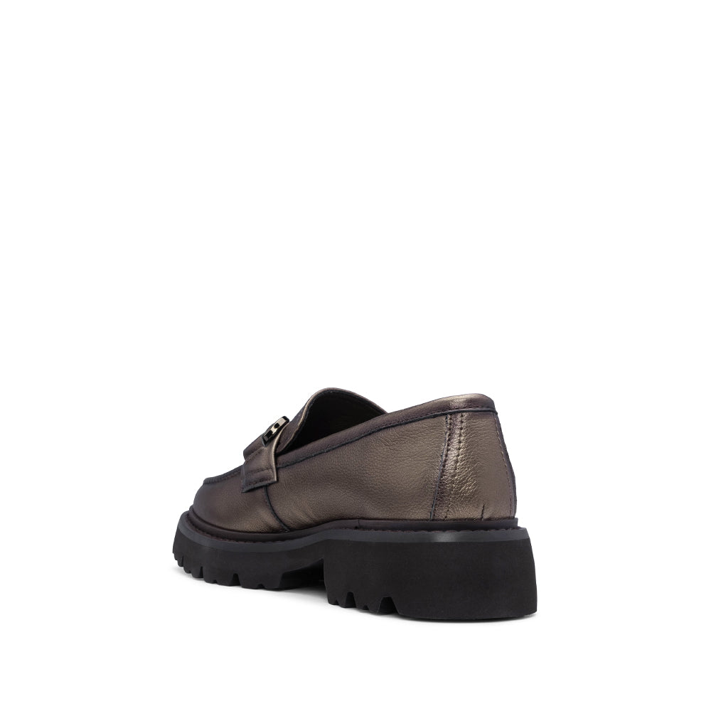 Sapato Mocassim Mulher Pele Bronze