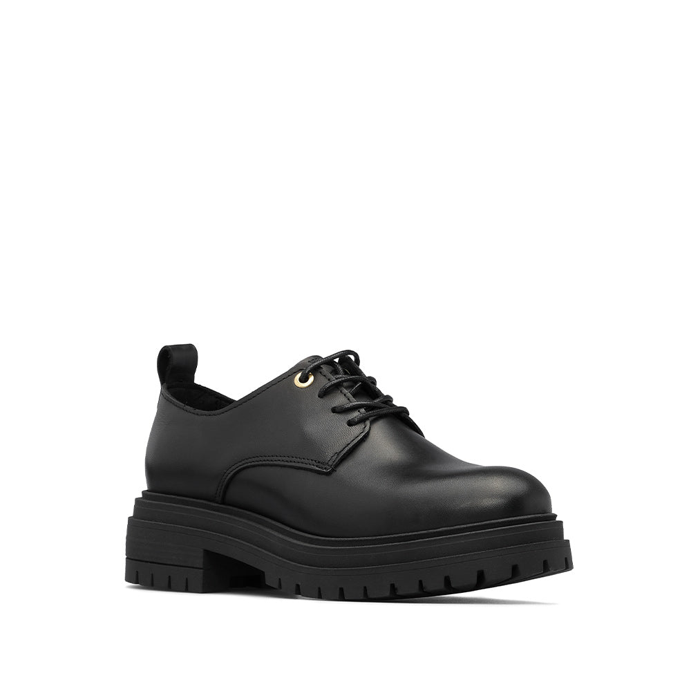 Sapato Salto Raso Mulher Pele Preto