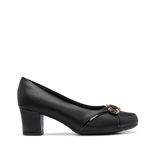 Sapato Salto Médio Mulher Pele Preto
