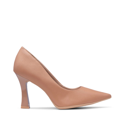 Sapato Salto Alto Mulher Pele Taupe