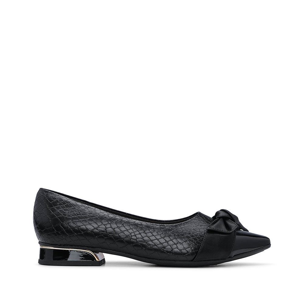 Sapato Sabrinas Mulher Animal Print Preto