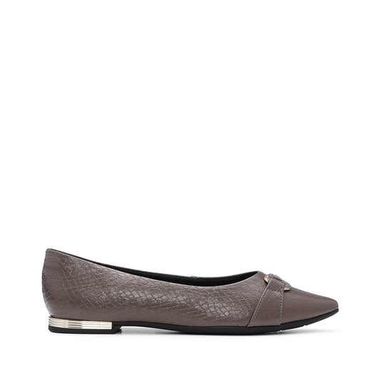 Sapato Sabrinas Mulher Animal Print Taupe