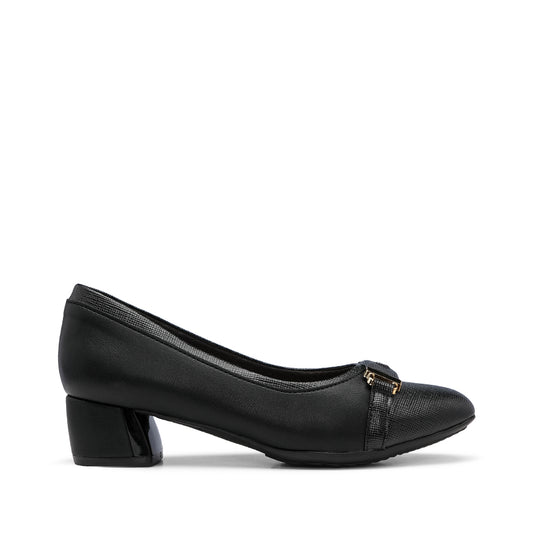 Sapato Salto Médio Mulher Gravado Preto