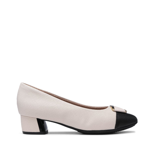 Sapato Salto Médio Mulher Gravado Branco