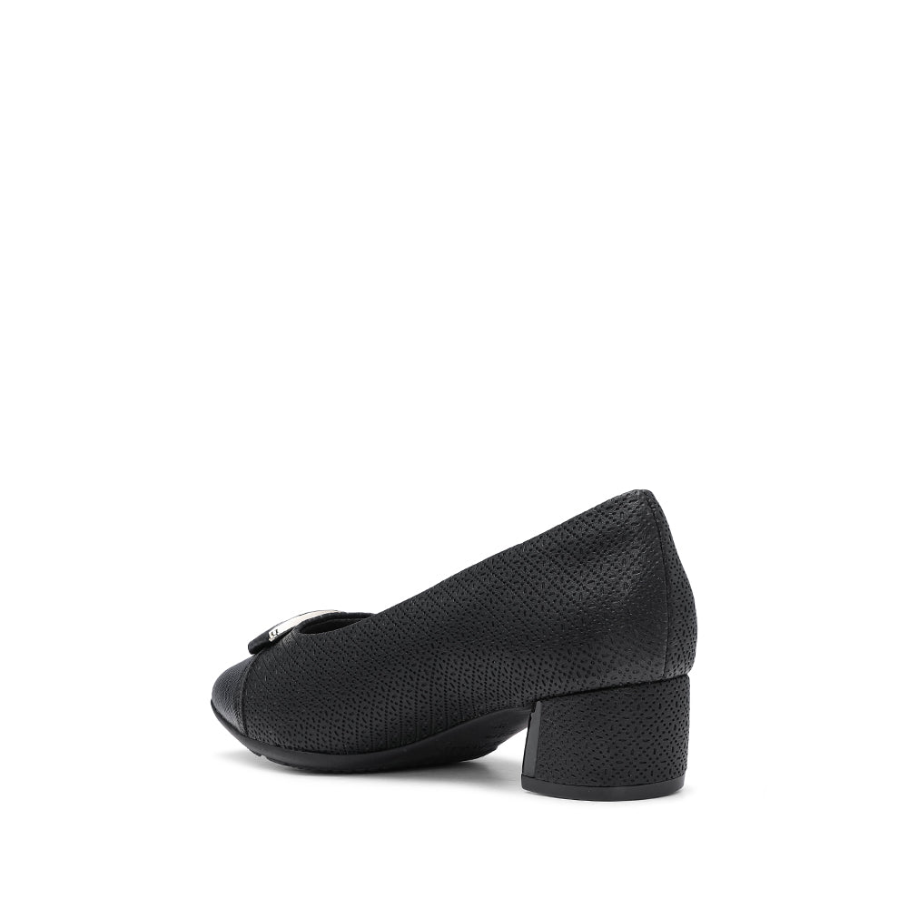 Sapato Salto Médio Mulher Gravado Preto