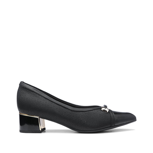 Sapato Salto Médio Mulher Gravado Preto