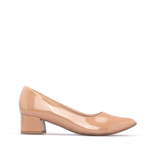 Sapato Casual Mulher Verniz Bege