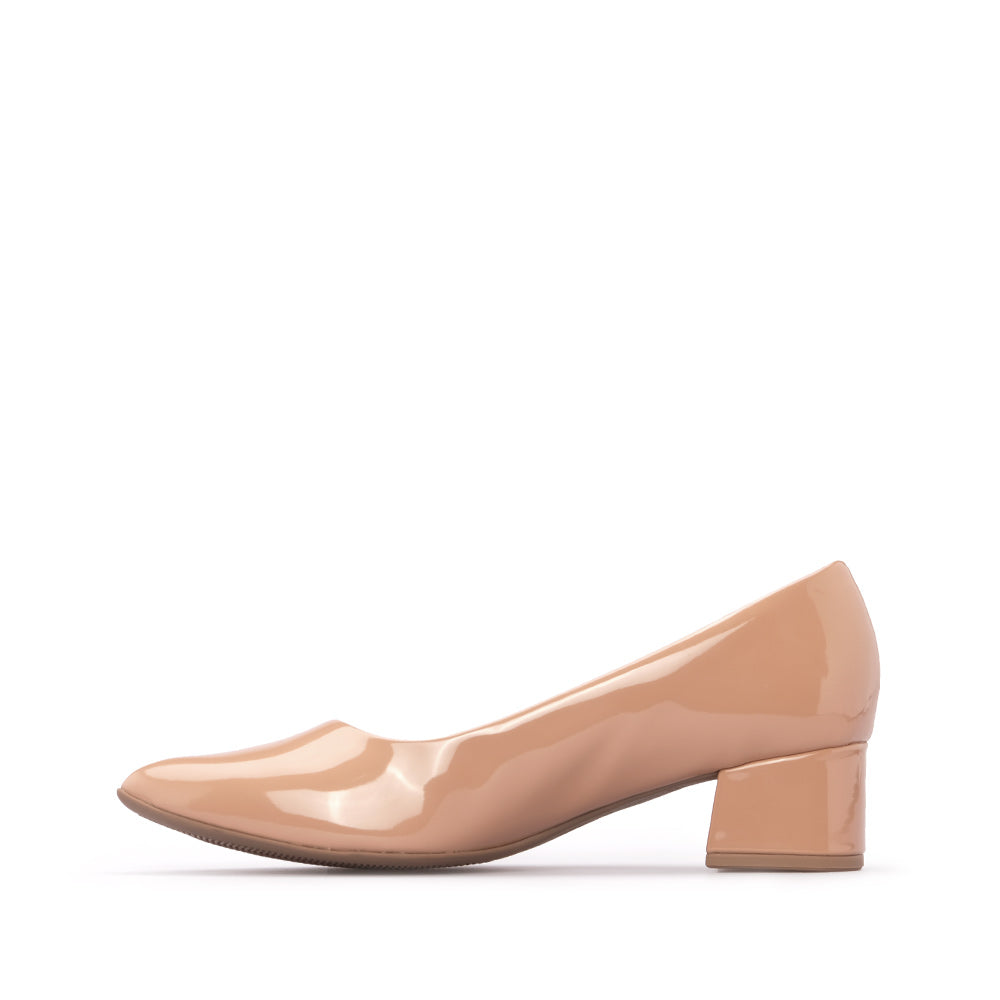 Sapato Casual Mulher Verniz Bege