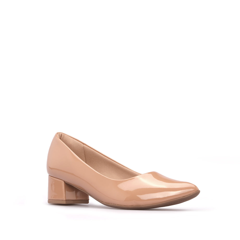 Sapato Casual Mulher Verniz Bege