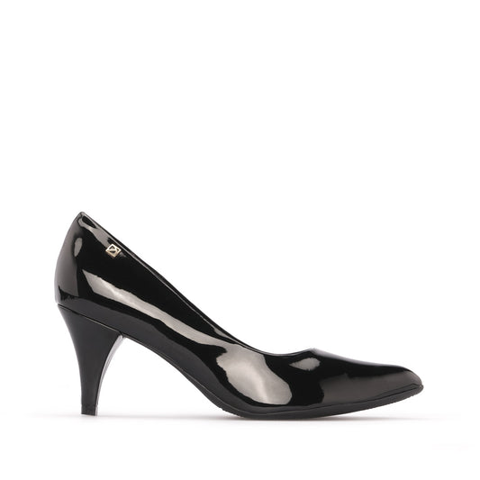 Sapato Salto Médio Mulher Verniz Preto