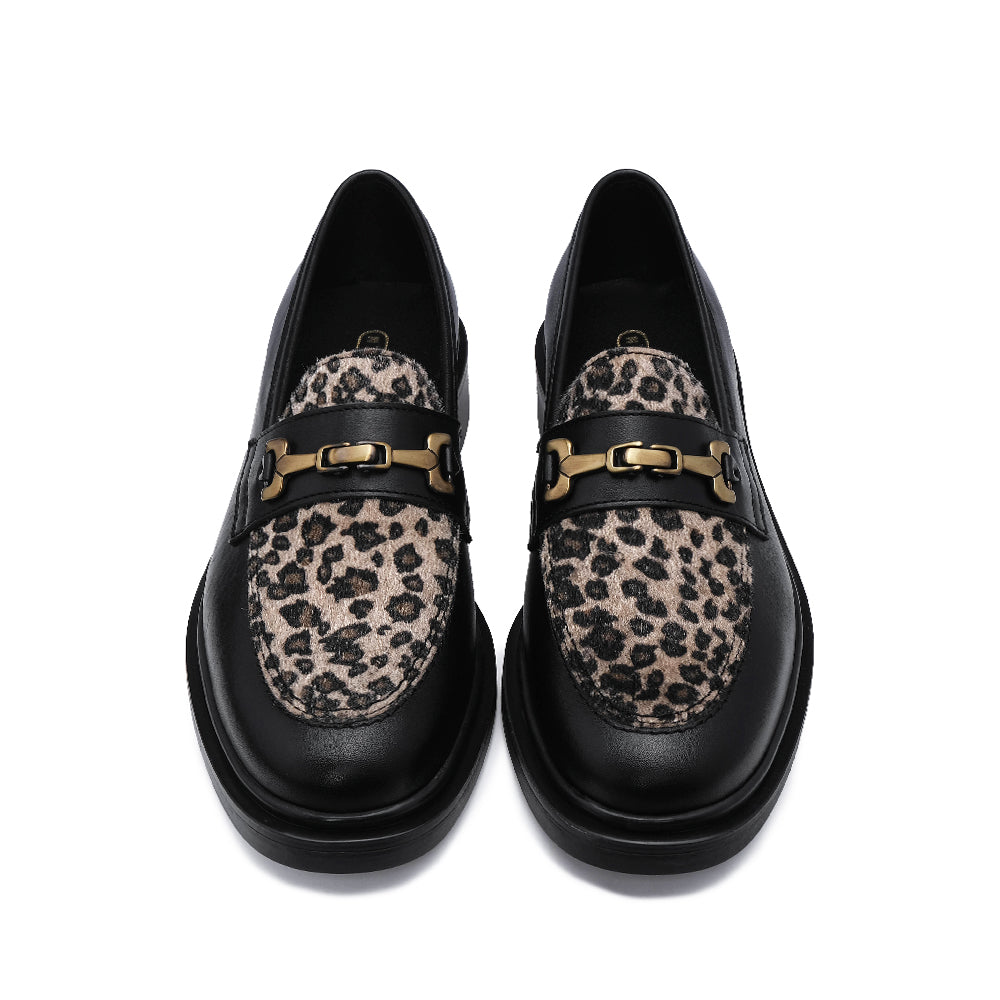 Sapato Mocassim Mulher Pele Leopardo